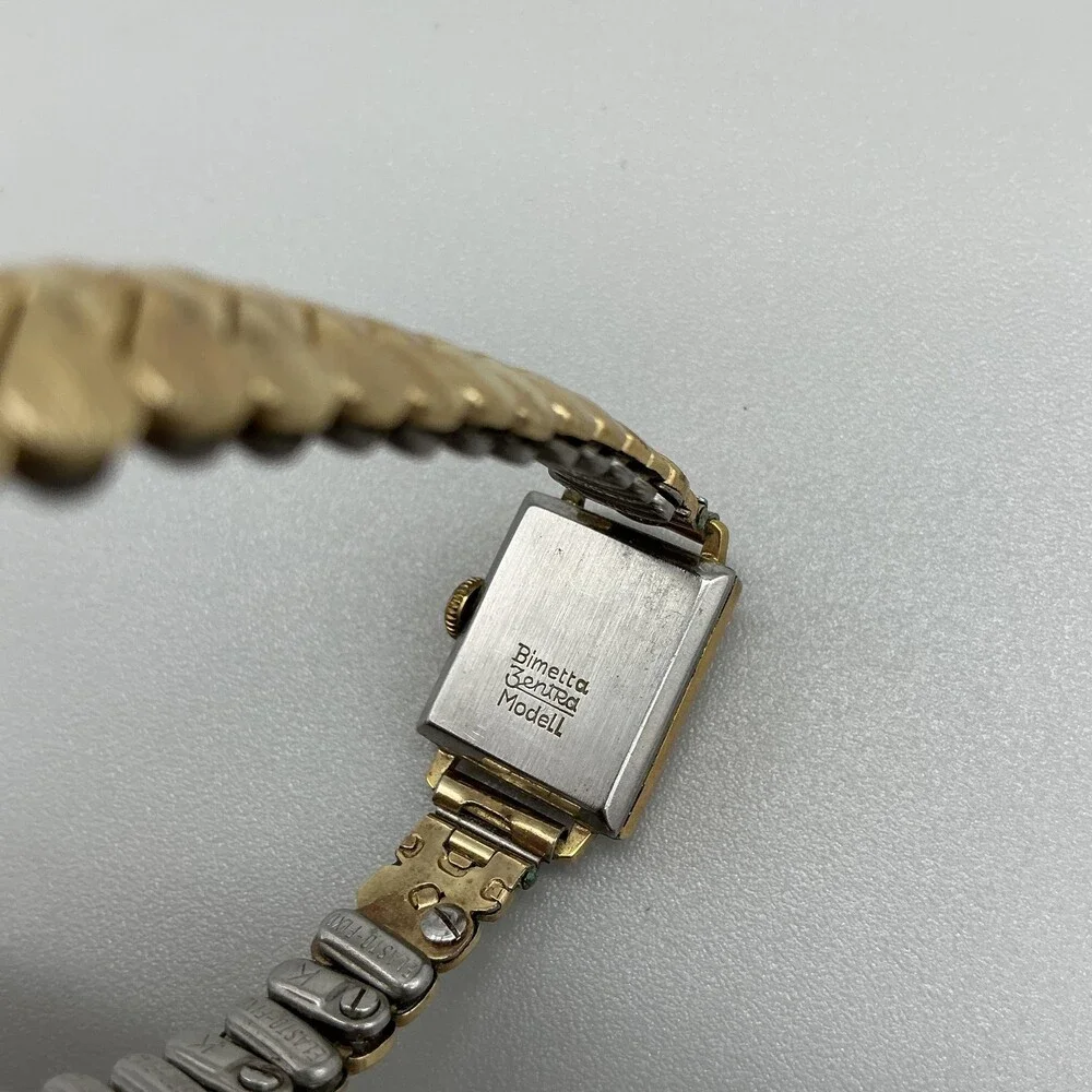 Vintage ZentRa Womens Watch 15mm Cocktail Rolled Gold Stretch Manual Wind